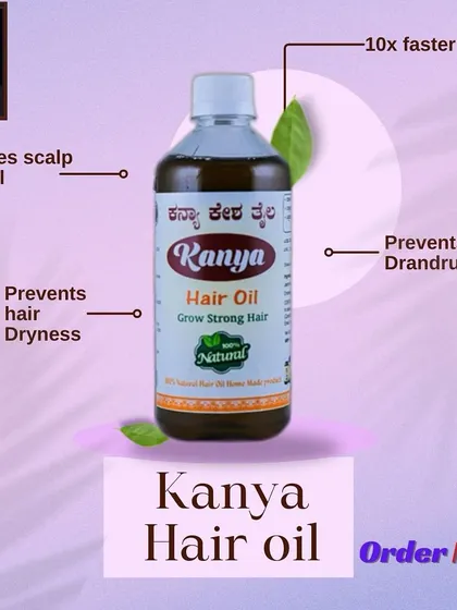 Here are some of the specific benefits of my oil. It helps balance the scalp's pH level, prevents dryness and dandruff, and works to promote faster hair growth.