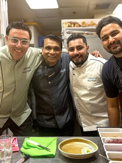 The chefs behind the magic of our Hosa x Comorin pop-up, celebrating a successful service.
