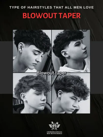 The Blowout Taper is all about texture and volume. See how this style can be adapted for different hair types, creating a look that's both modern and full of movement.