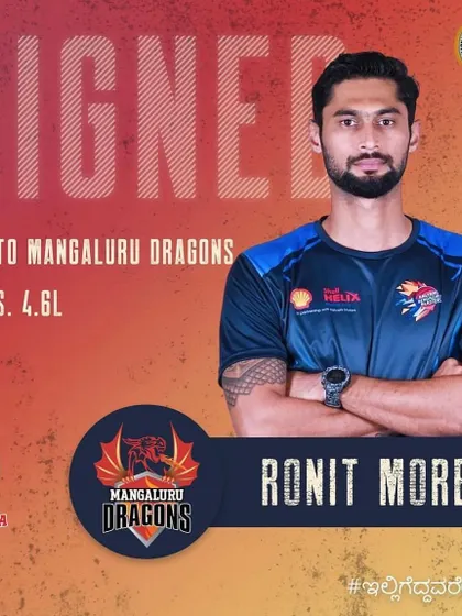 Well done to Ronit More on being signed to the Mangaluru Dragons. His hard work in the gym is evident.