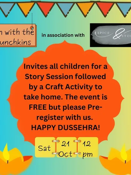 For Dussehra, we hosted a free story session and craft activity. It was a lovely way for children to soak in the festive spirit and learn more about the stories behind the celebration.