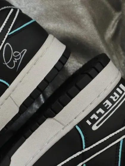 From the driver's signature to the Pirelli tire logo, I make sure to include all the small details that make a big difference on these custom automotive sneakers.