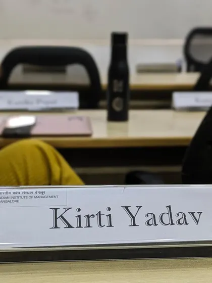 My nameplate at the IIMB program. It's a nostalgic feeling to be back where it all started, ready to accelerate KuKClean's growth and scale our impact.