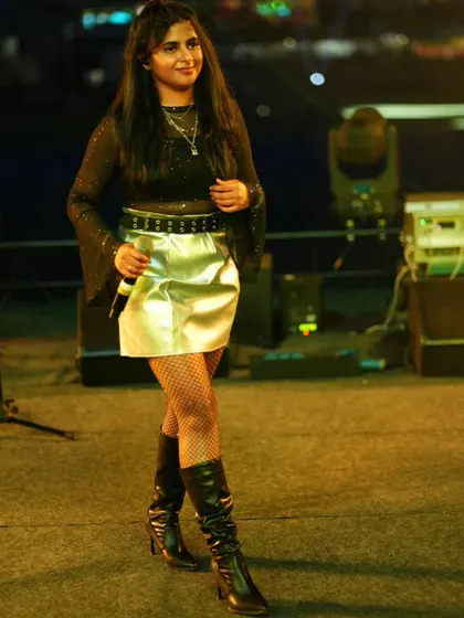 Rocking a modern look for a high-energy performance. We adapt our style to match the vibe of the event, from corporate gigs to music festivals.