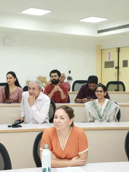 A view of the mentors and judges listening intently during our presentations. The feedback and guidance I received were invaluable to my growth as a leader.
