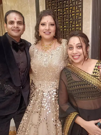 With another wonderful couple after their sangeet. I loved the vibe of this evening!