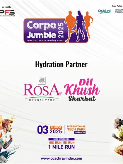 I add a local, refreshing touch to hydration. Partnering with Rosa Dil Khush Sharbat for Corpo Jumble offers a unique and cooling hydration option that participants love.