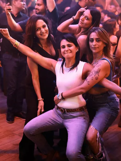 Posing and dancing with friends. It's all about making memories.