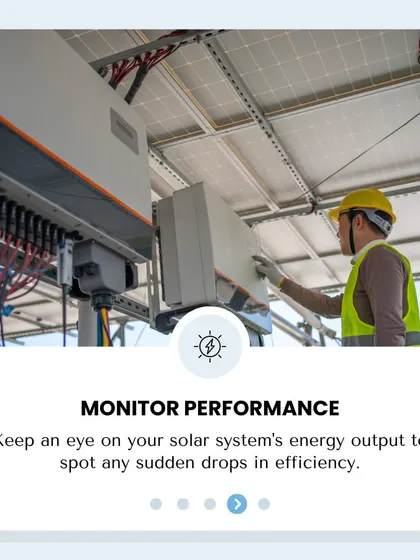 We help you keep a close watch on your solar system's energy output. By monitoring performance, we can quickly identify any sudden drops in efficiency and dispatch our technicians to diagnose and fix the issue promptly.
