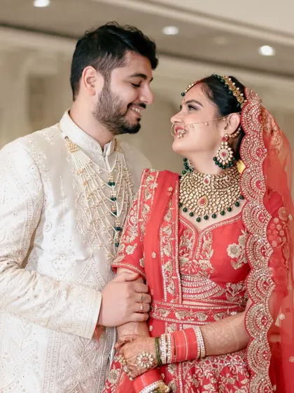 A look of pure love and happiness shared between the newlyweds. This is the kind of candid wedding portrait I specialize in.