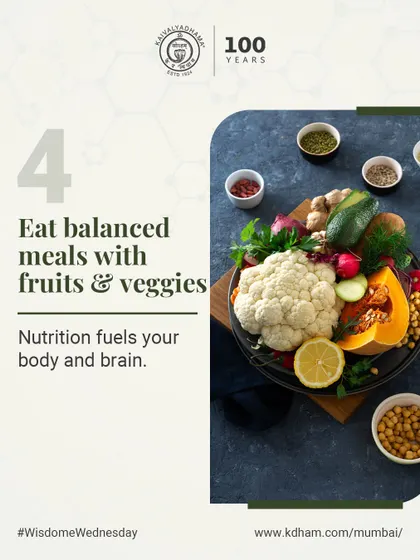 Eating balanced meals with plenty of fruits and vegetables is fundamental to good health. Proper nutrition fuels both your body and your brain for optimal function.