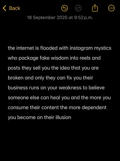 The internet is flooded with Instagram mystics who package fake wisdom into reels. Their business runs on your weakness and your belief that someone else can heal you.