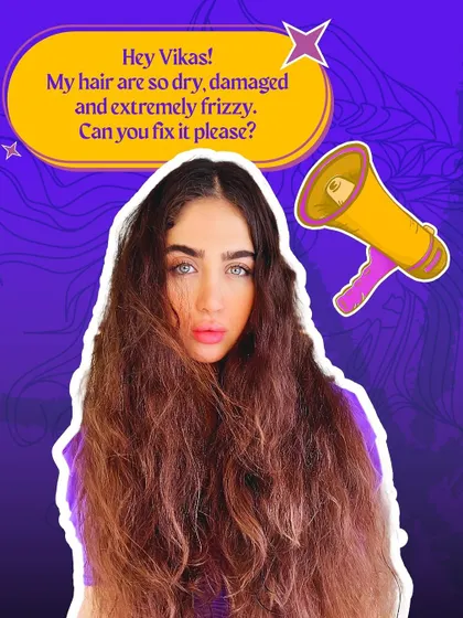 This client came to me with a plea: "My hair is so dry, damaged, and frizzy. Can you fix it?" My answer is always yes.