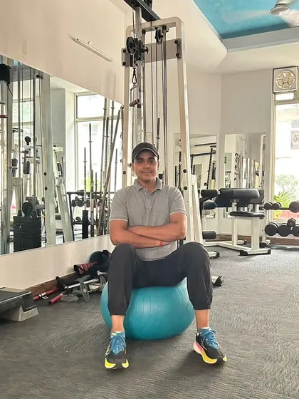 Another shot on the stability ball.