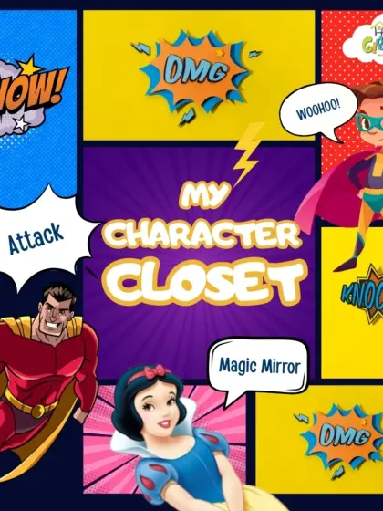 Welcome to My Character Closet! This is where kids can transform into superheroes, princesses, and more for a day of imaginative fun.