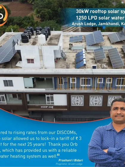 Arush Lodge benefits from both our 30kW rooftop solar system and a 1250 LPD solar water heater. This integrated solution locks in a low electricity tariff and provides reliable hot water for guests.