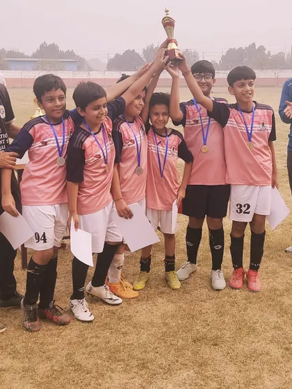 Our Under 13 team, Titans Hillwoods, celebrating their win in our intra-academy matches. These internal tournaments prepare them for future challenges.