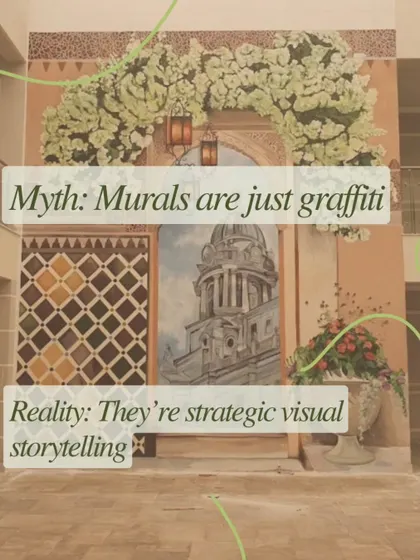 Myth: Murals are just graffiti. Reality: They are a form of strategic visual storytelling that can elevate a brand and space.