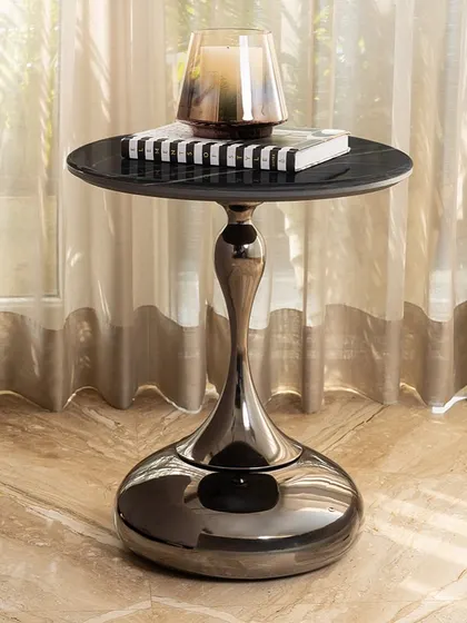 Another look at our Onyx Elegance side table. This piece is part of a whole new collection of classy, stylish, and luxurious side tables designed to elevate your living room or bedroom decor.