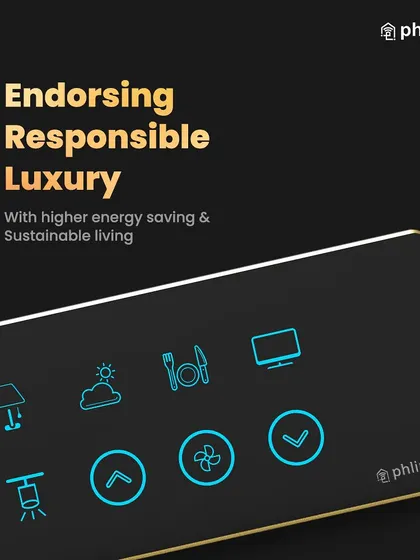 My smart switches endorse responsible luxury by promoting higher energy savings. The custom icons ensure you only use the devices you need, contributing to a more sustainable and efficient home.