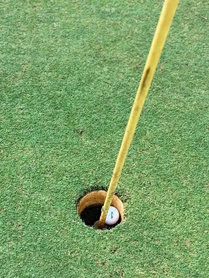 The ultimate feeling in golf, a hole-in-one. We celebrate every achievement here, and this shot commemorates our academy member Yogesh Bhattarai's incredible ace on our par-3 first hole.