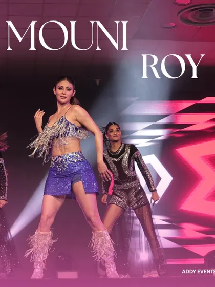 Capturing the glamour of a celebrity performance. Here, Mouni Roy is seen mid-performance, demonstrating the kind of high-caliber entertainment we integrate into luxury corporate galas and exclusive brand events across Delhi NCR.
