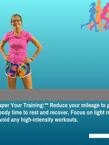 My number one rule for race week is to taper your training. Reducing mileage allows your body to rest and recover, so you are fresh at the start line.