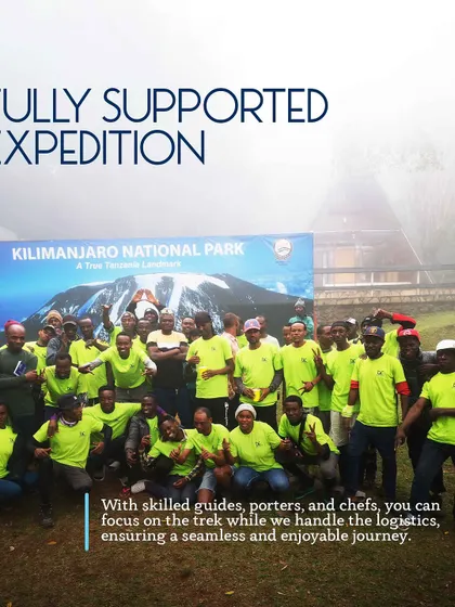 A fully supported expedition. Our team of skilled local guides, porters, and chefs at Kilimanjaro National Park ensures you can focus on the trek while we handle the logistics.