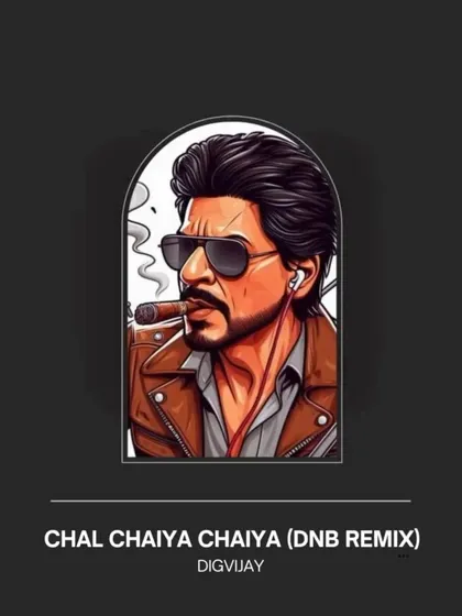 The cover for my DnB remix of "Chal Chaiyya Chaiyya," part of the Desi Dubs Winter Compilation.