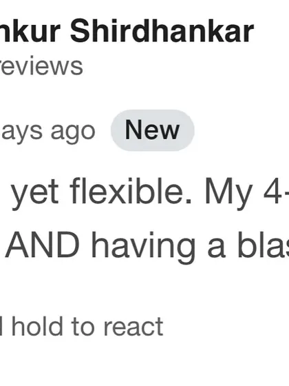 "Structured yet flexible" is exactly what we aim for. This parent's review for their four-year-old shows that our classes successfully balance real learning with having a blast, which is key for young learners.