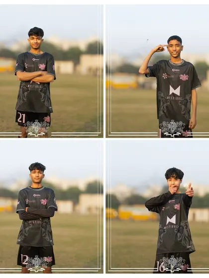 Young, hungry, and ready to play. A collage of our U17 players, each bringing their own style to the pitch.