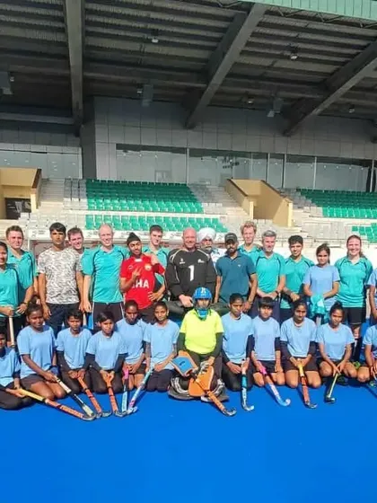 Both teams together after an exciting match. These games provide invaluable experience for my sub-junior and junior players.