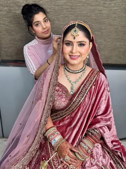 A final shot with me and the bride, who looks absolutely stunning and happy with her look.