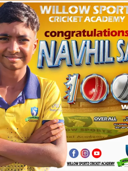 A huge achievement for our young bowler Navhil Sai, reaching the 100-wicket milestone. We develop wicket-taking bowlers through focused technical coaching.