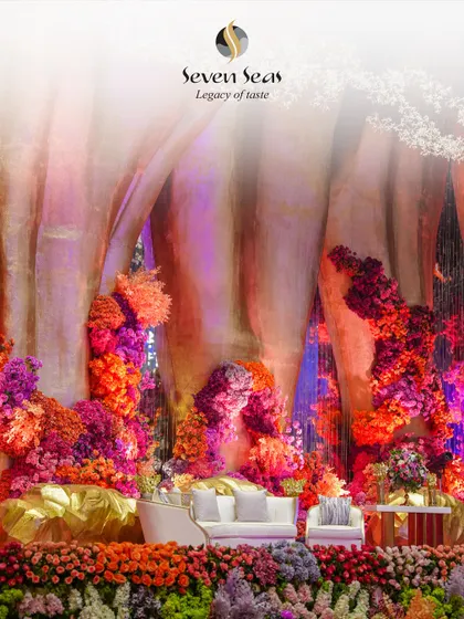 The decor at this event was a masterpiece of floral artistry. We designed our service and presentation to match this level of opulence, ensuring the dining experience was a seamless extension of the event's beauty.