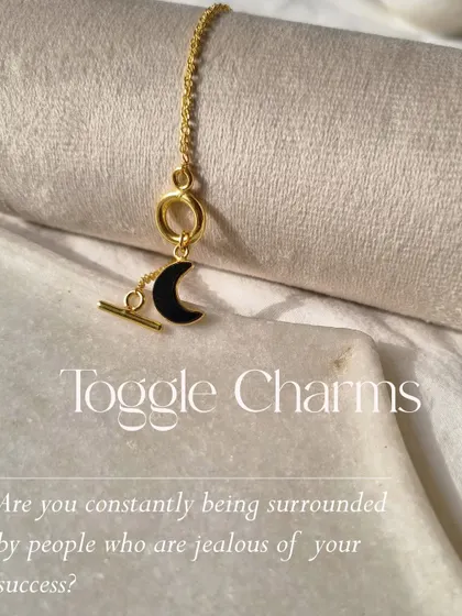 Are you constantly surrounded by people who are jealous of your success? My Black Onyx Luna toggle charm helps to dispel such negativity.