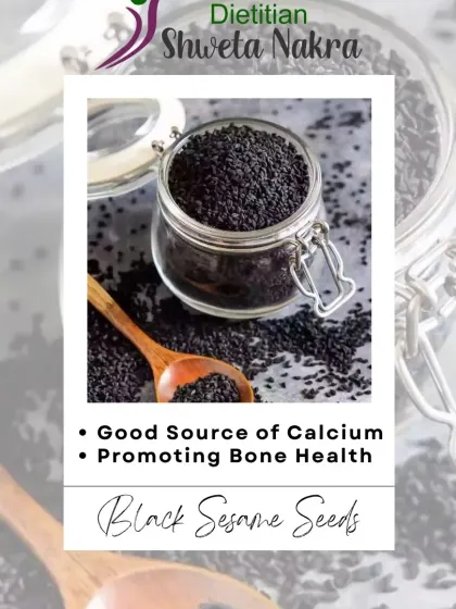 Black sesame seeds are a fantastic source of calcium, making them excellent for promoting bone health. You can easily add them to your meals for a nutritional boost.