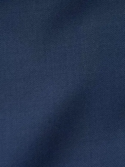 A swatch of classic navy twill, a durable and stylish choice for blazers and trousers.