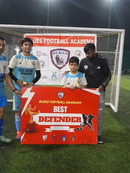 The "Best Defender" award presentation for our U13 team. A strong defense is the foundation of any great team, and we make sure to celebrate it.