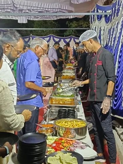 A guest being served by our staff at a housewarming party. This highlights our commitment to personal service and guest satisfaction.