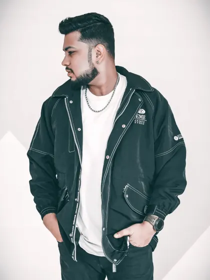 Another shot from my professional photoshoot, showcasing my personal style.