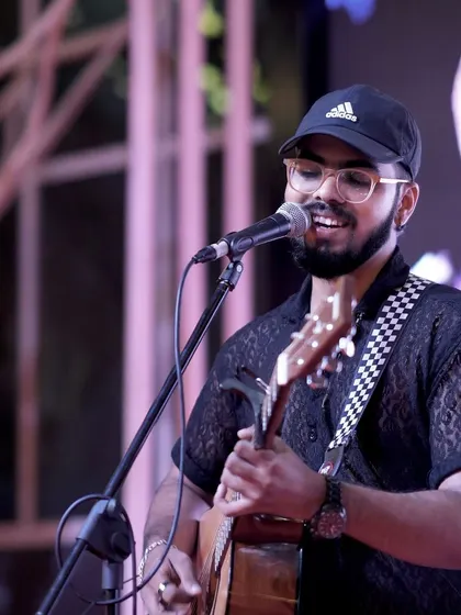 Another close-up from a performance, showing the joy that music brings. My goal is to share that feeling with every person in the audience.