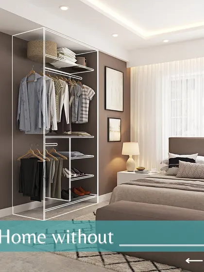 Another look at our wardrobe's potential, showcasing a clean and organized interior that can be customized to fit your specific needs.