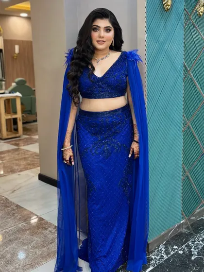 This client is the definition of glamour. The entire look is powerful, confident, and ready for any grand event.