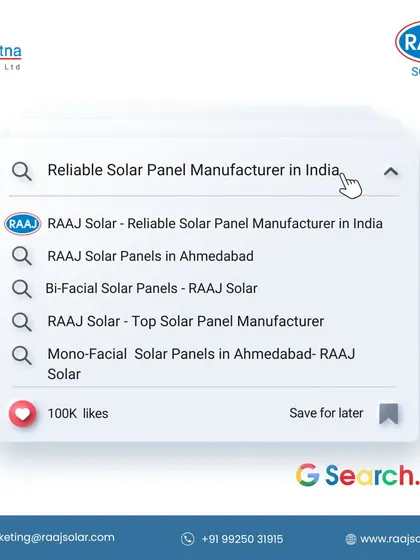 When you search for a "Reliable Solar Panel Manufacturer in India," we are proud to be a top result. This visual represents the trust and reputation we have built over more than a decade in the industry.