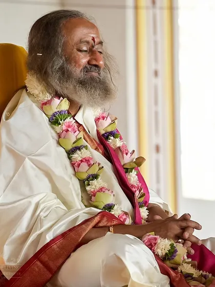 A moment of blissful meditation during my 68th birthday celebrations. The deepest celebration is one that happens in silence, connecting to the source of joy within.