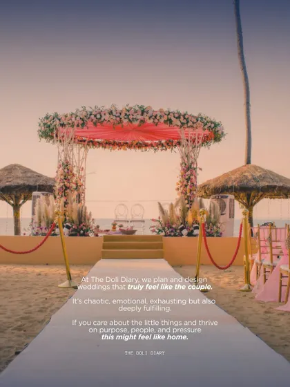 We're hiring! This is your sign to join our team if you thrive on purpose, people, and pressure. We are looking for passionate individuals across design, client servicing, planning, and more to help us create weddings that truly feel like the couple.