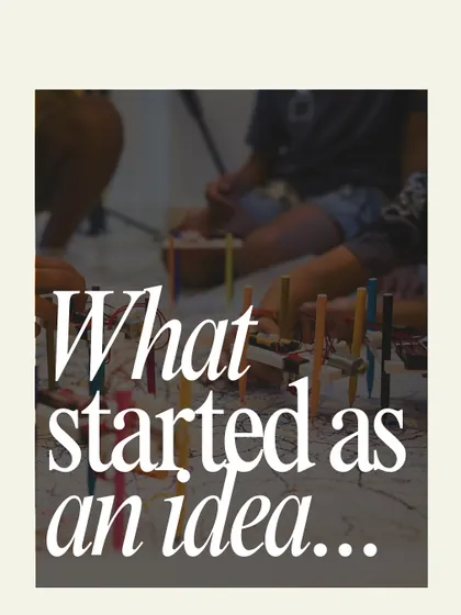 It all begins with an idea. This image of students working on a collaborative art bot project represents the starting point of every great invention: curiosity and a willingness to try.