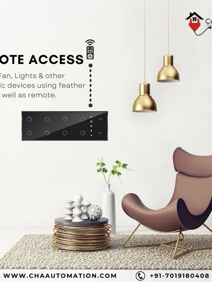 Our smart switch panels provide remote access to fans, lights, and other electronic devices. You can control them using the feather-touch panel itself or a dedicated remote control.