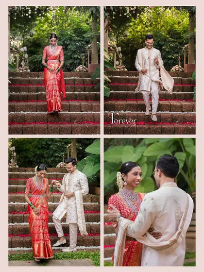 A collage telling the story of the groom's first look at his bride. These unscripted, emotional moments are my favourite.